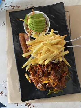 Pan fried Goat Combo